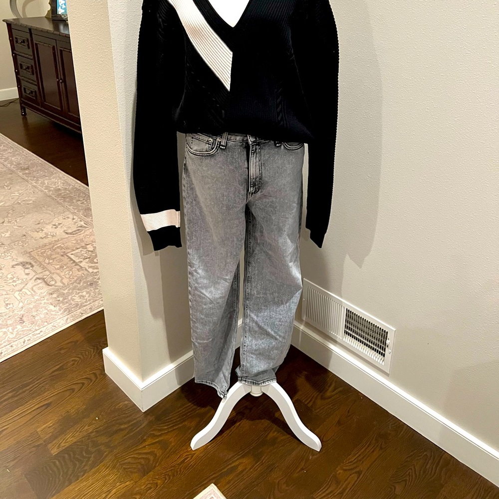 Rag-n-bone washed grey jeans